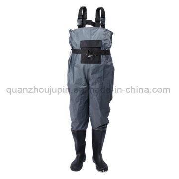 OEM PVC Waterproof Breathable Fishing Chest Wader Overalls Pants